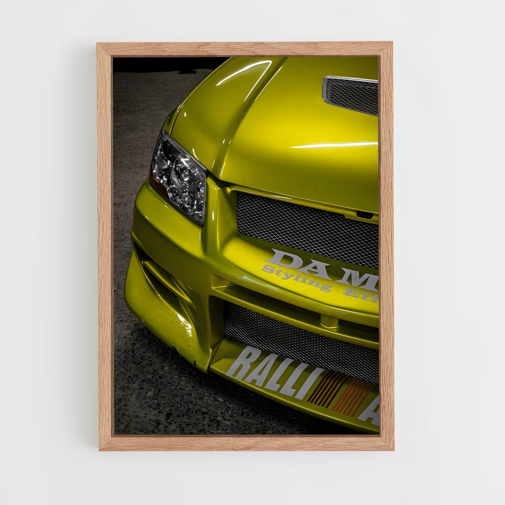 Poster Lancer Jaune – affiche Mitsubishi (vue 4)